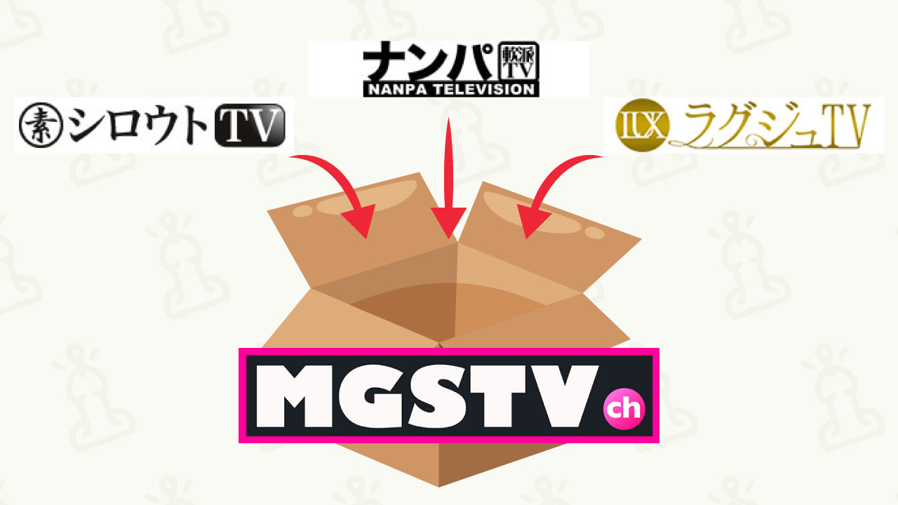"MGSTV ch"のメリット:MGS動画の看板シリーズ3種類「シロウトTV」、「ナンパTV」、「ラグジュTV」を丸ごと視聴できる